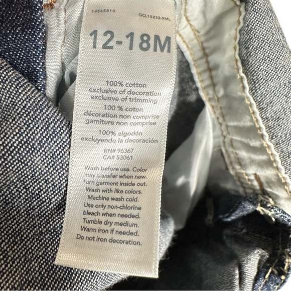 OSHKOSH B’GOSH Vintage Embroidered Logo Denim Bib Overalls - Picture 5 of 7